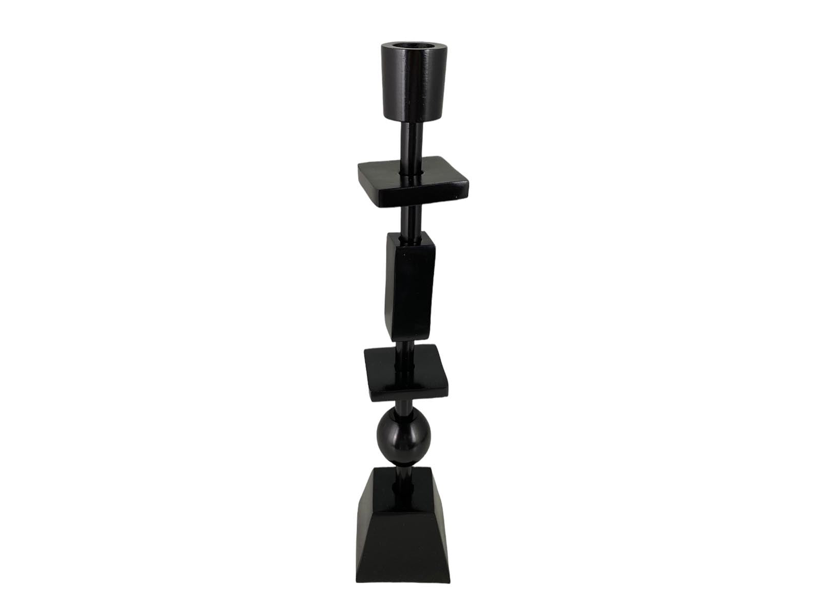 Candelabro Aluminio 36Cm Negro