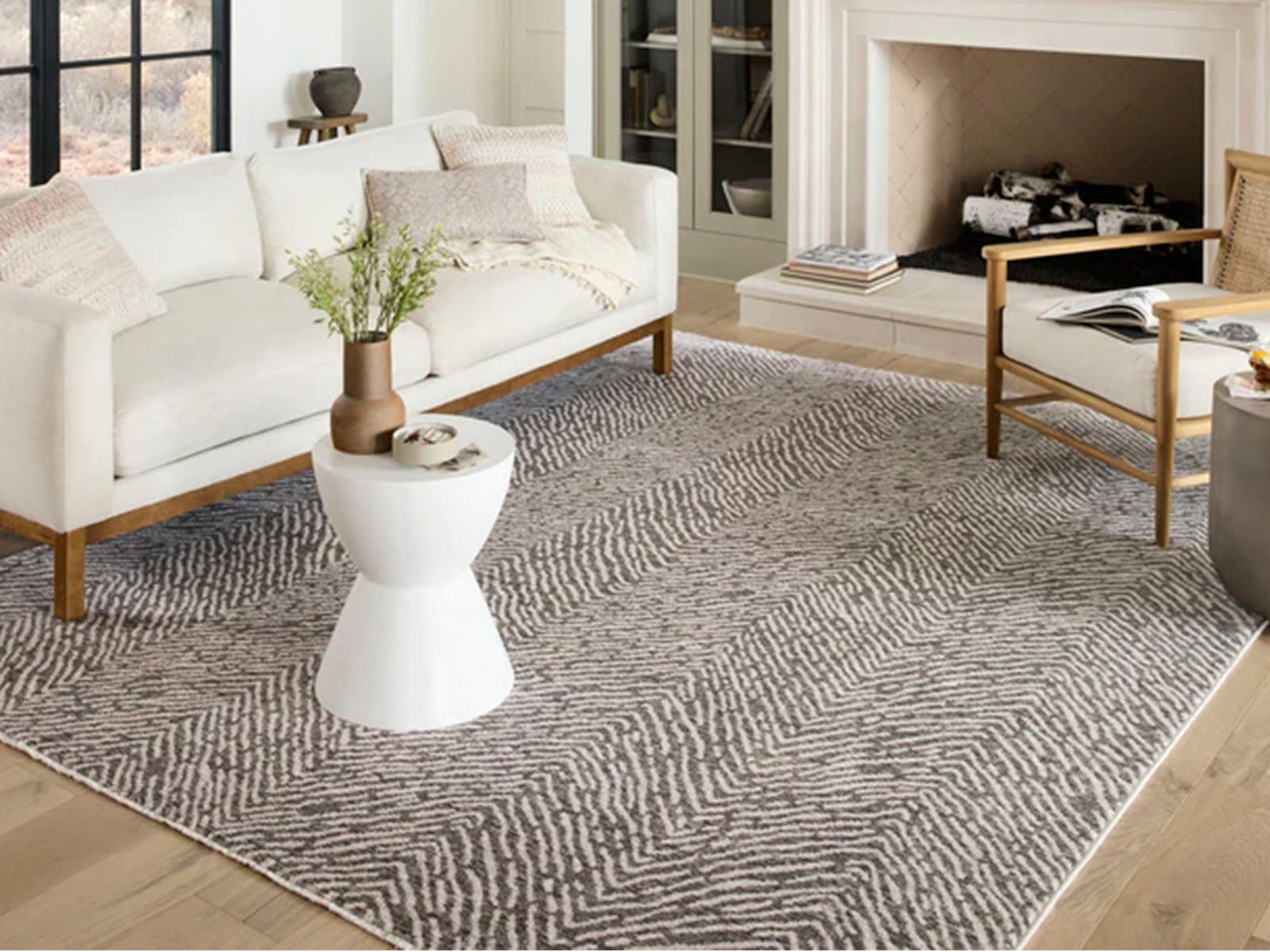 Alfombra Polipropileno Zigzag Large Beige